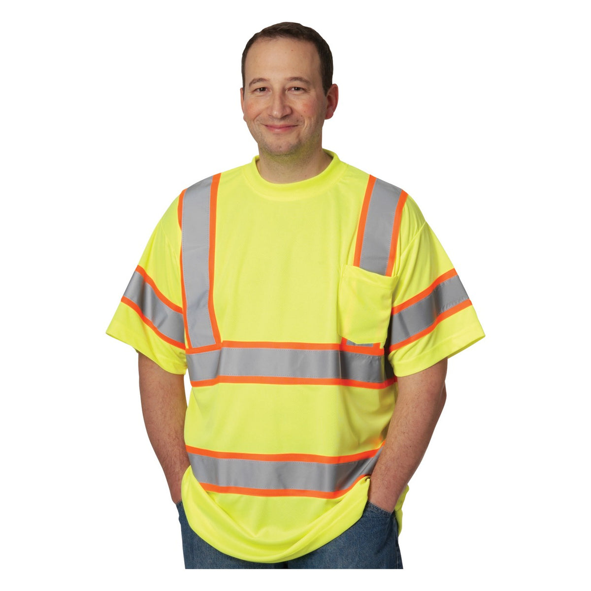 PIP 313-CNTSPLY ANSI Type R Class 3 Two-Tone T-Shirt