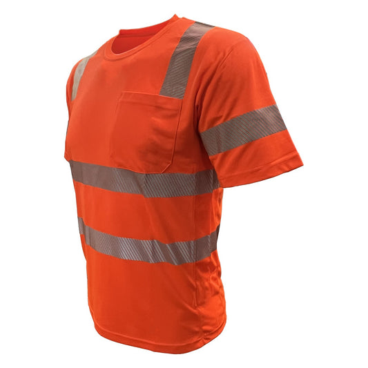 PIP 104CMPS ANSI R Class 3 EcoChill Short Sleeve T-Shirt with Coolmax Technology and UPF 50+ Sun Protection