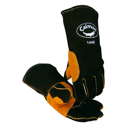 PIP Caiman - Premium Split Cowhide Leather Welder' Gloves with Foam Lining & Aluminized Insulation - 14" Length - view 2
