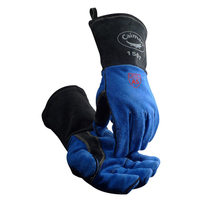 Caiman 1507 Premium Split Cowhide MIG/Stick Welder's Glove with Para-Aramid Cut Lining