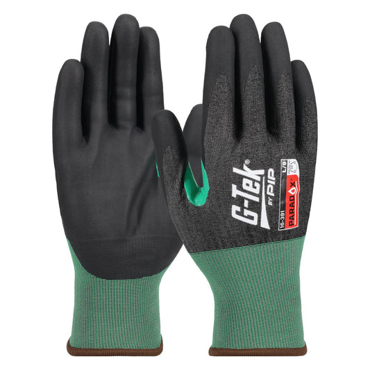 G-Tek 16-391 Seamless Knit PolyKor® Blended Glove with Foam Nitrile Coated Grip on Palm & Fingers - 21 Gauge - Touchscreen - ESD Safe
