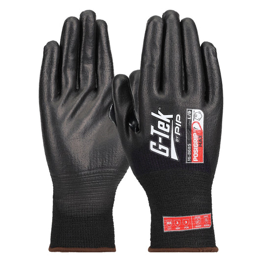 G-Tek 16-8685 Seamless Knit PolyKor® Blended Glove with PosiGrip MAX™ Coating on Palm, Fingers & Knuckles - Touchscreen