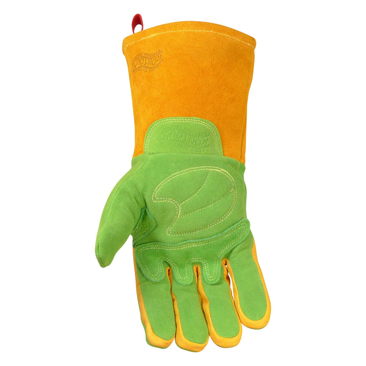 PIP 4 Caiman - Premium Wasabi Green Split Deerskin MIG/Stick Welder' Gloves with FR Foam/Fleece Insulation, Model - view 4
