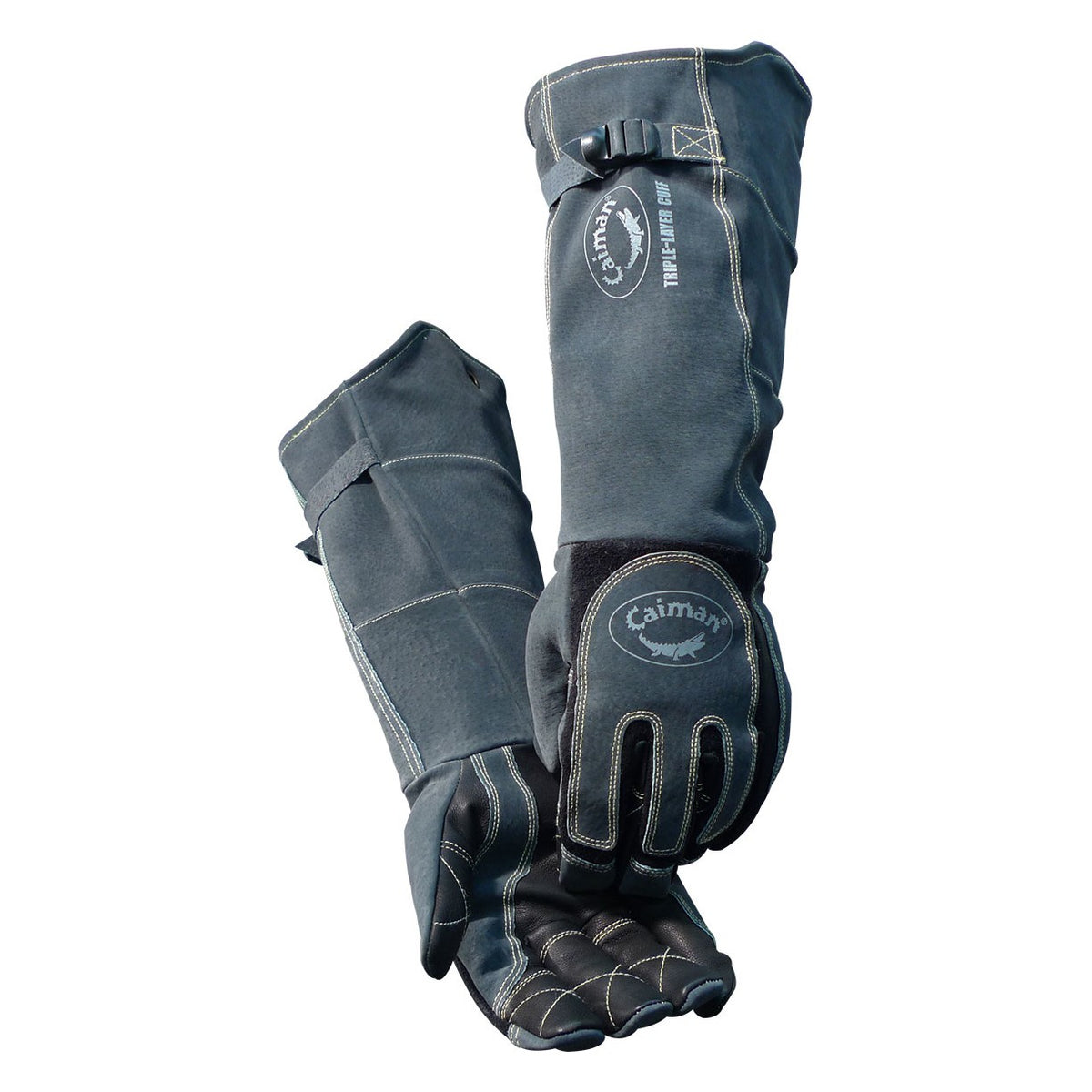 Caiman 1879-5 Premium Sheep Grain MIG/Stick Welder's Glove with Heavy Duty Triple-Layer Cuff - 21" Length