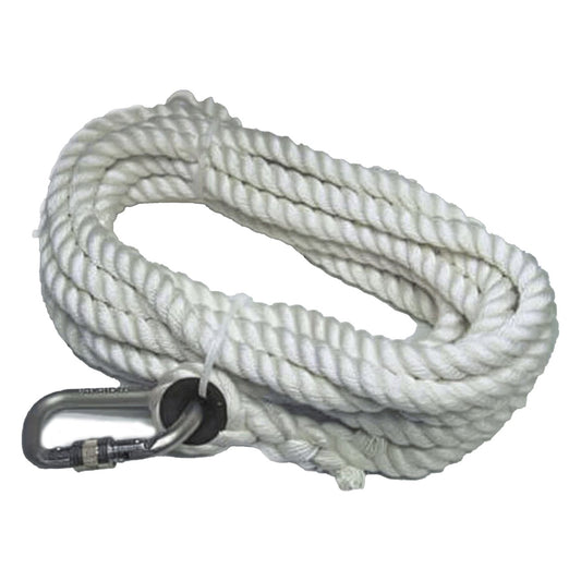 Miller 201RLS-2-Z7 5/8" Diameter Nylon Rope Lifeline with Locking Snap Hooks