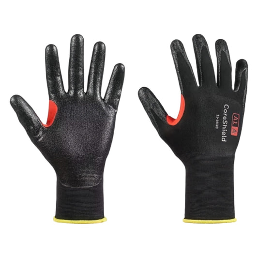 G-Tek 21-1818B Seamless Knit Engineered Yarn Glove with Smooth Nitrile Coated Grip - Touchscreen
