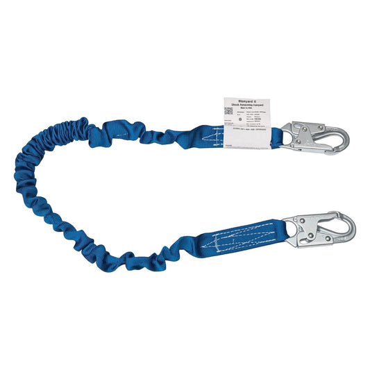 Miller 216MK-Z7/6FTBK Single Leg Kevlar® Strtechable Shock-Absorbing Lanyard with Locking Snap Hooks
