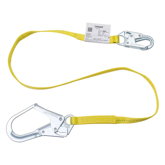Miller 226WRS-Z7 Web Positioning Lanyard with Steel Locking Snap Hook and Steel Locking Rebar Hooks