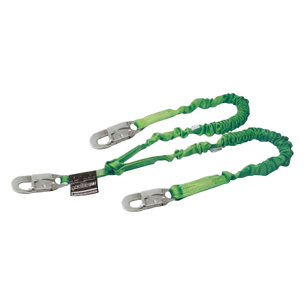 Miller 232M-Z7/6FTGN Double Leg Stretchable Shock-Absorbing Lanyard with Locking Snap Hooks