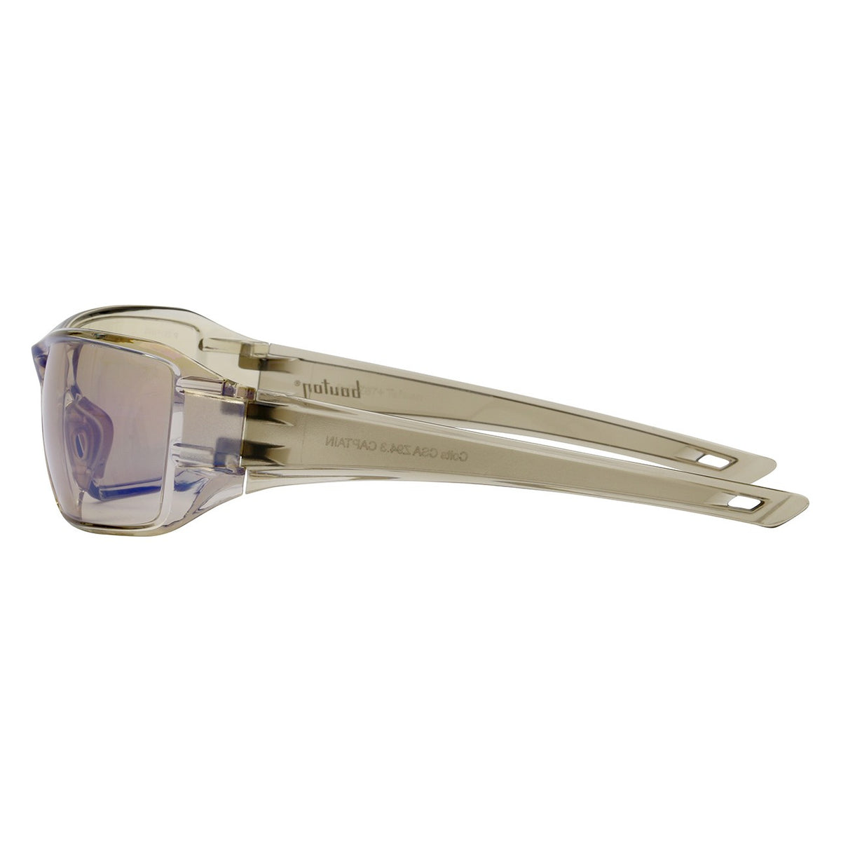 PIP 250-46-0226 Captain Rimless Safety Glasses with Clear Temple, I/O Blue Lens and Anti-Scratch / Anti-Fog Coating - view 3