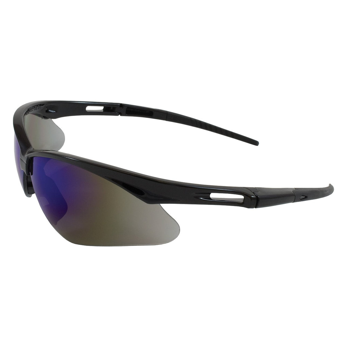 PIP 250-AN-10115 Anser Semi-Rimless Safety Glasses with Black Frame, Blue Mirror Lens and Anti-Scratch Coating - view 3