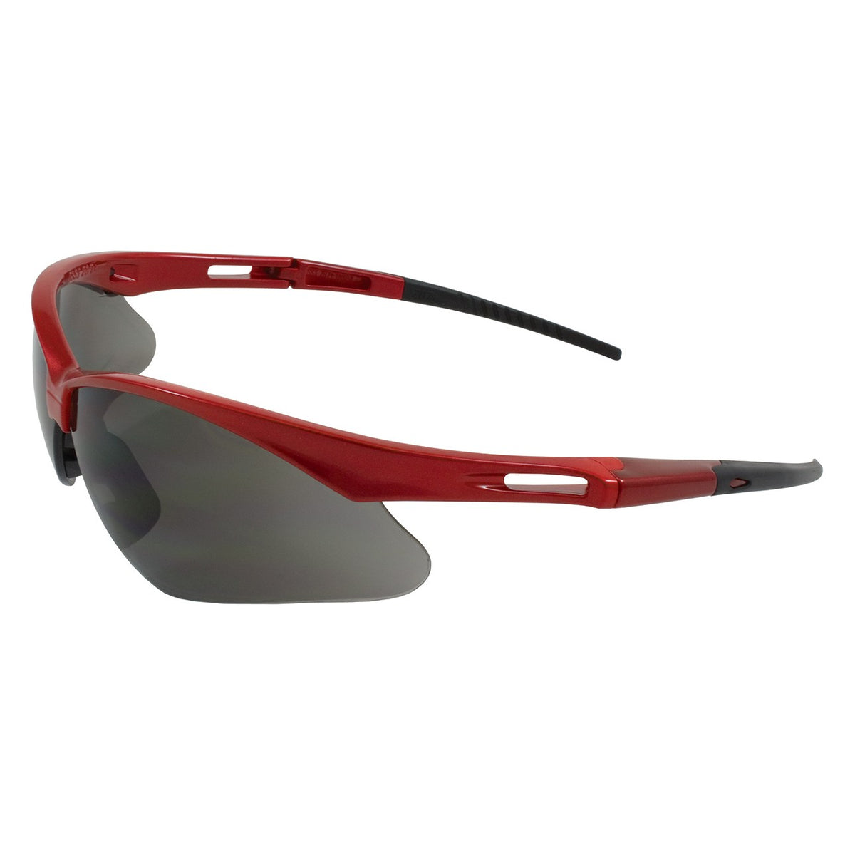PIP 250-AN-10117 Anser Semi-Rimless Safety Glasses with Red Frame, Gray Lens - view 3