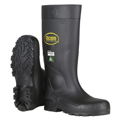 Boss 383-820 Black PVC Full Safety Steel Toe and Midsole Boot
