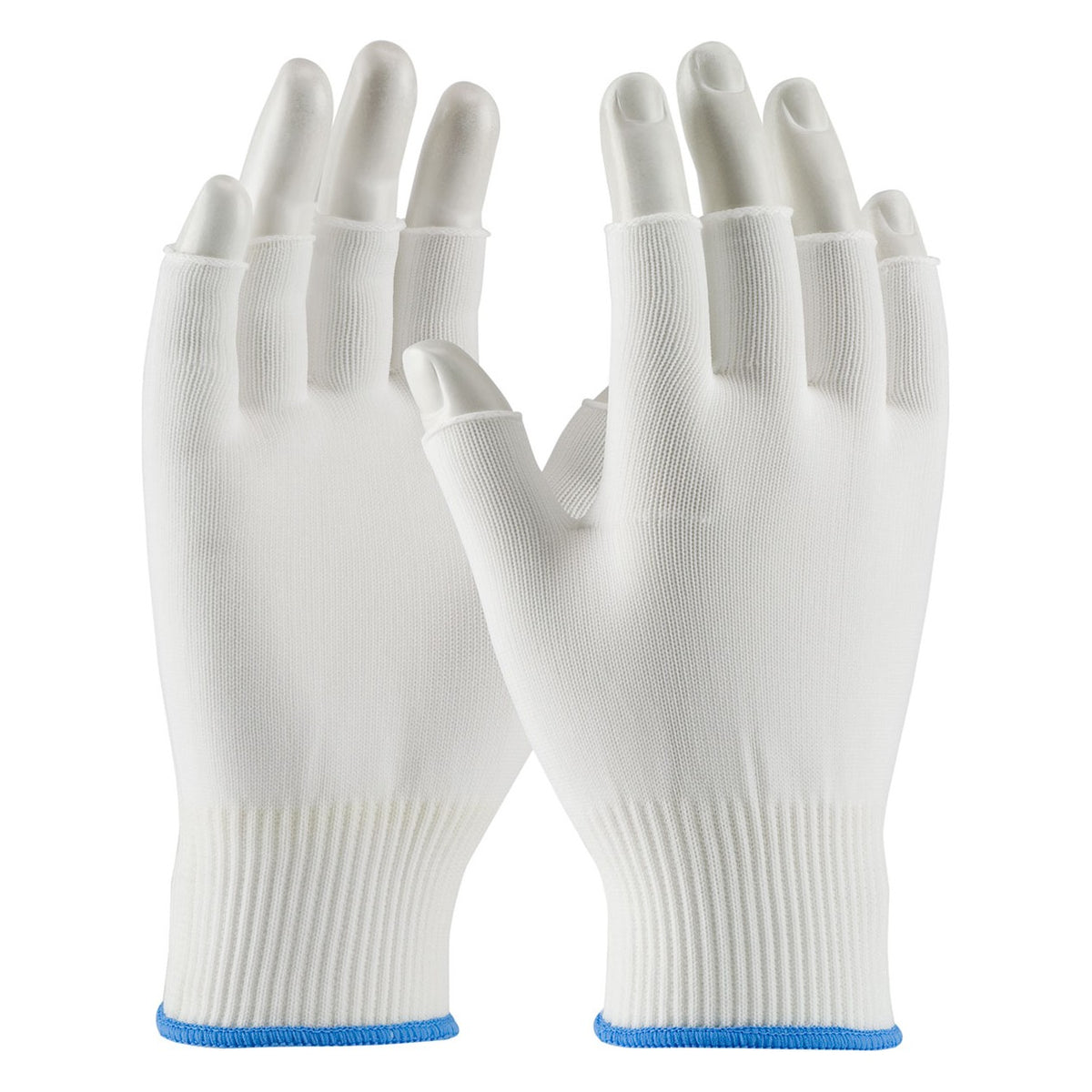 CleanTeam 40-732 Medium Weight Seamless Knit Nylon Clean Environment Glove - Half-Finger