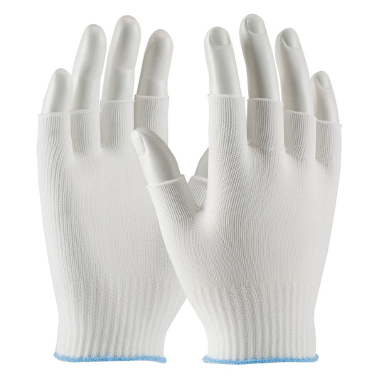 CleanTeam 40-736 Light Weight Seamless Knit Nylon Clean Environment Glove - Half-Finger