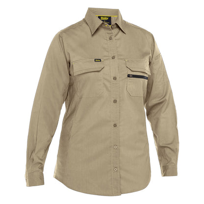 Bisley 400W6490 Women's Long Sleeve Ripstop Work Shirt