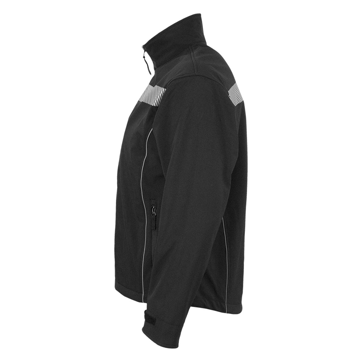 PIP 451CT-BK Reflective Apparel Soft Shell Jacket with Brushed Fleece Lining