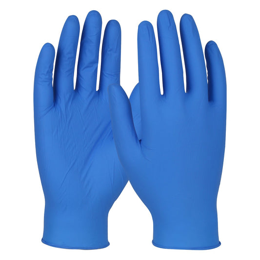QRP 4BQF09 Disposable Nitrile Glove, Powder Free with Textured Grip - 3.5 mil