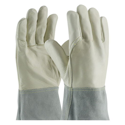 PIP 75-2022 Regular Top Grain Cowhide Leather TIG/MIG Welder's Glove with Kevlar® Stitching - Band Top Cuff