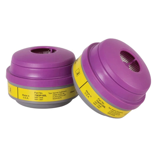 North 7583P100L Organic Vapor and Acid Gas (OV/AG) with P100 Respirator Cartridge