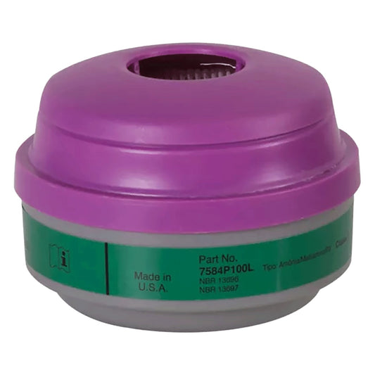 North 7584P100L Ammonia/Methylamine with P100 Respirator Cartridge
