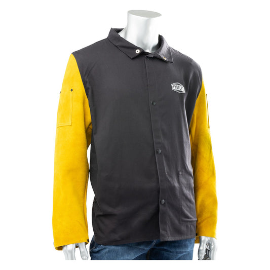 Ironcat 8053 Proban® FR 7oz. Cotton/Leather Jacket - 10Cal/cm2