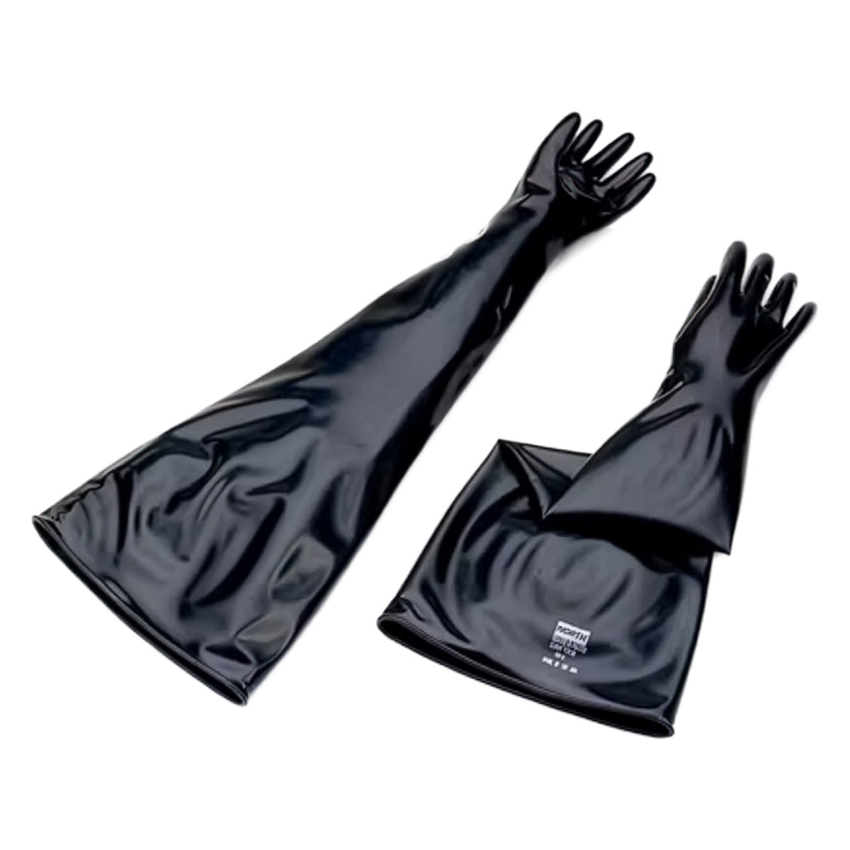 North 8B3032 30 Mil, 8" Port Hand Specific Butyl Glovebox Glove - 32"