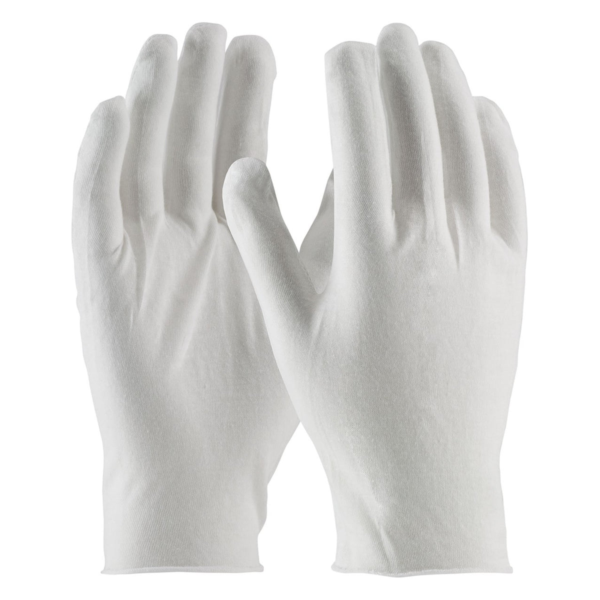 CleanTeam 97-500/10 Premium, Light Weight Cotton Lisle Inspection Glove with Unhemmed Cuff - 10.5"