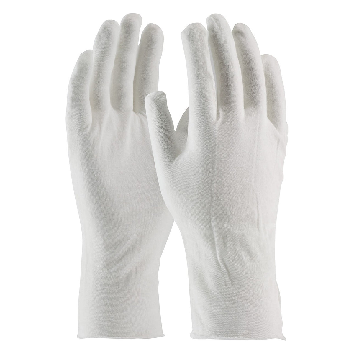 CleanTeam 97-500/12 Premium, Light Weight Cotton Lisle Inspection Glove with Unhemmed Cuff - 12"