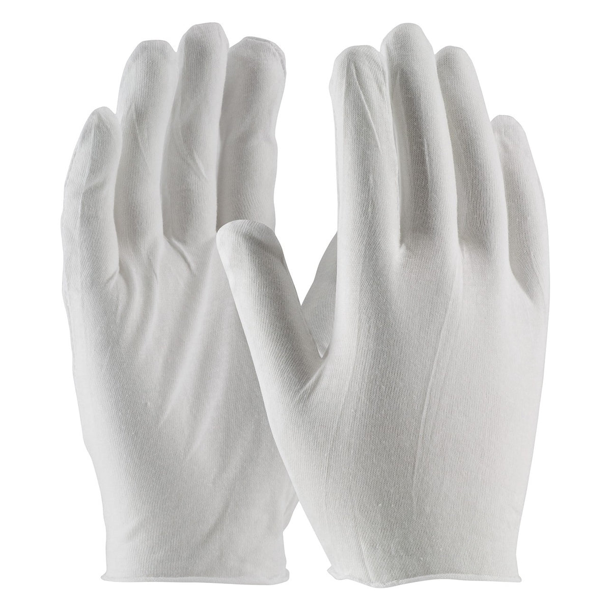 CleanTeam 97-500 Premium, Light Weight Cotton Lisle Inspection Glove with Unhemmed Cuff -Size Large
