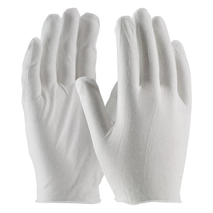 CleanTeam 97-500 Premium, Light Weight Cotton Lisle Inspection Glove with Unhemmed Cuff -Size Large
