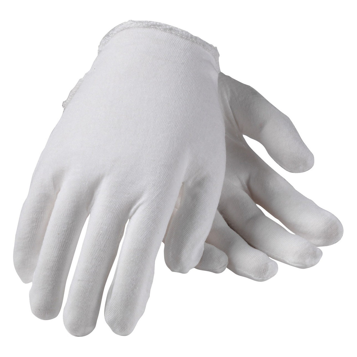 CleanTeam 97-500H Premium, Light Weight Cotton Lisle Inspection Glove with Overcast Hem Cuff - Men's