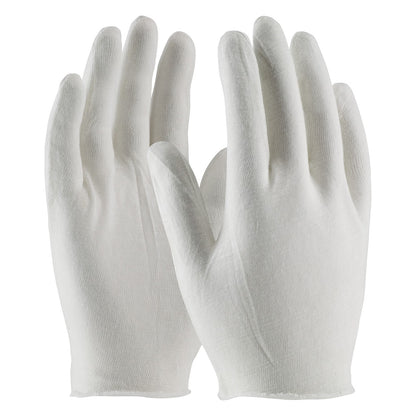 CleanTeam 97-500I Economy, Light Weight Cotton Lisle Inspection Glove with Unhemmed Cuff - 9"