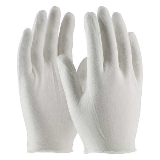 CleanTeam 97-500I Economy, Light Weight Cotton Lisle Inspection Glove with Unhemmed Cuff - 9"