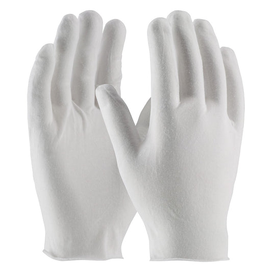 CleanTeam 97-511 Economy, Light Weight Cotton Lisle / Polyester Inspection Glove with Unhemmed Cuff - Ladies'