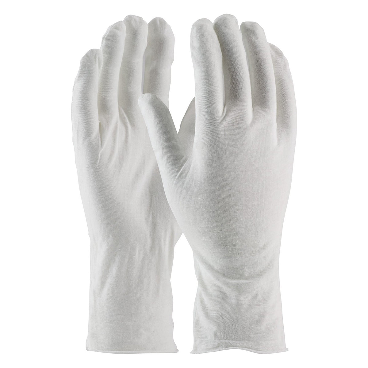 CleanTeam 97-520/12 Medium Weight Cotton Lisle Inspection Glove with Unhemmed Cuff - 12"
