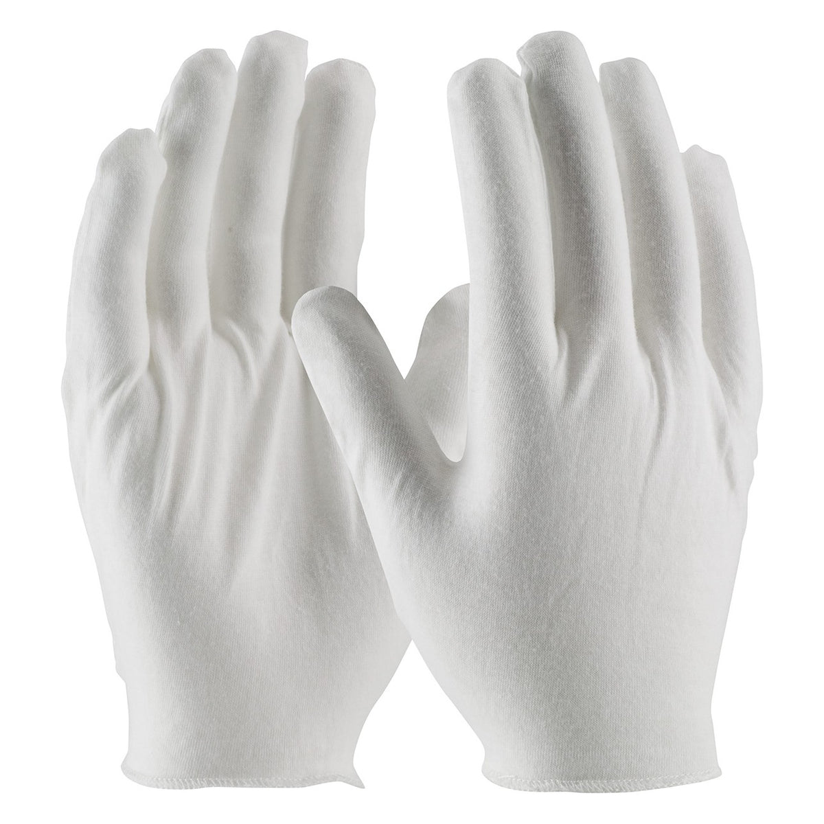 CleanTeam 97-520H Medium Weight Cotton Lisle Inspection Glove with Overcast Hem Cuff - Men's