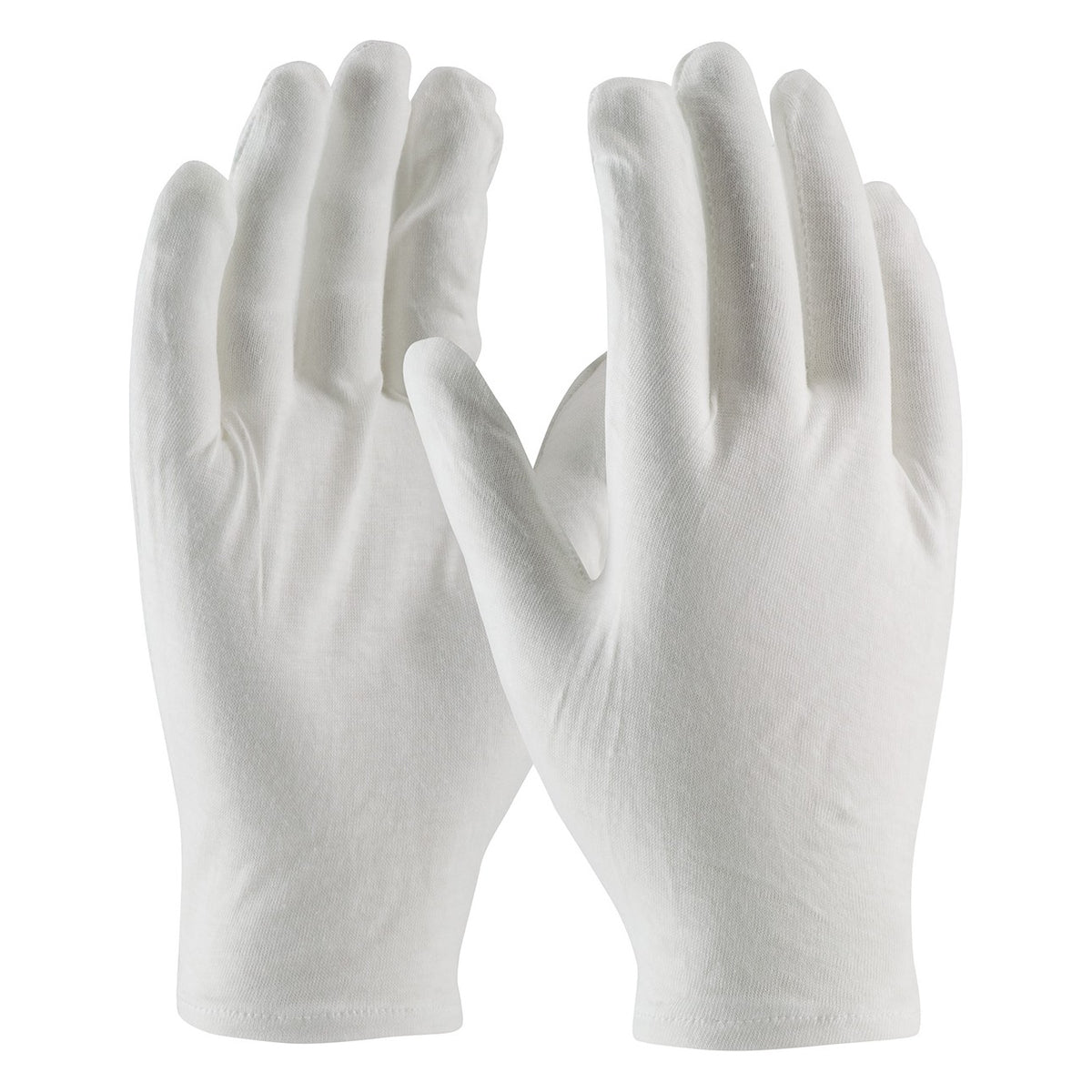 CleanTeam 97-520R Medium Weight Cotton Lisle Inspection Glove with Rolled Hem Cuff - Men's