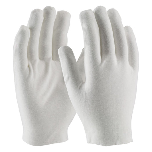 CleanTeam 97-540 Heavy Weight Cotton Lisle Inspection Glove with Unhemmed Cuff - Men's