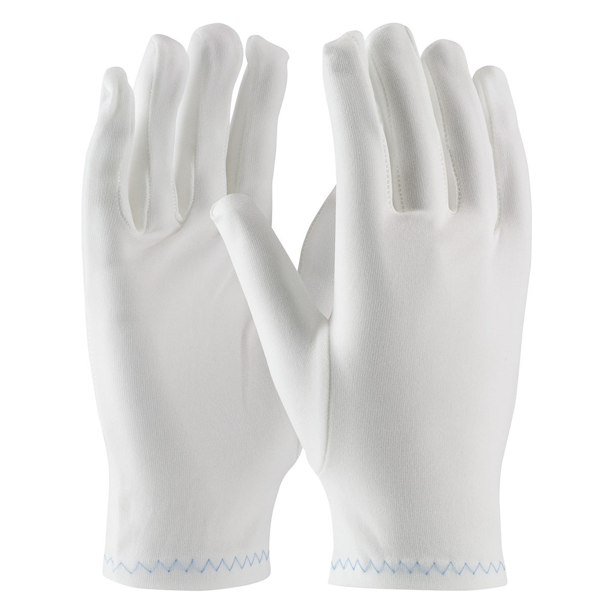 CleanTeam 98-700 Heavy Weight Stretch Nylon Inspection Glove with Zig-Zag Stitched Rolled Hem - Full Fashion Pattern
