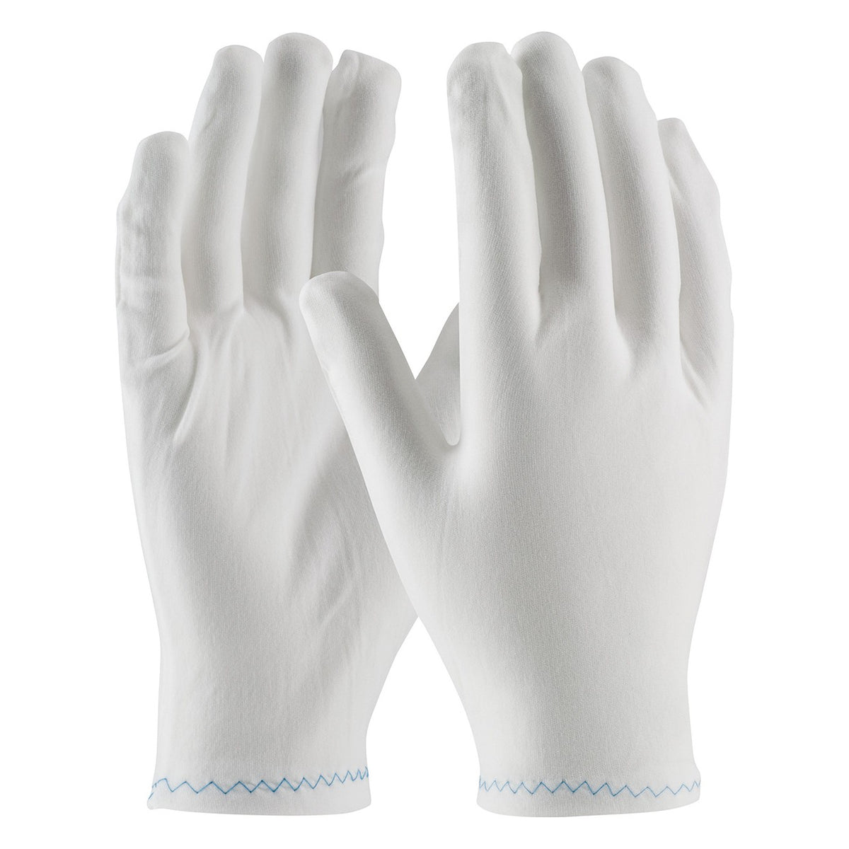 CleanTeam 98-702 Stretch Nylon Inspection Glove with Zig-Zag Stitched Rolled Hem - 9"