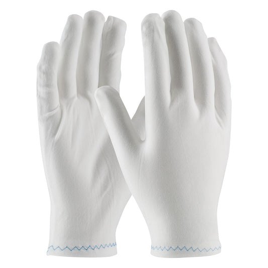 CleanTeam 98-702 Stretch Nylon Inspection Glove with Zig-Zag Stitched Rolled Hem - 9"