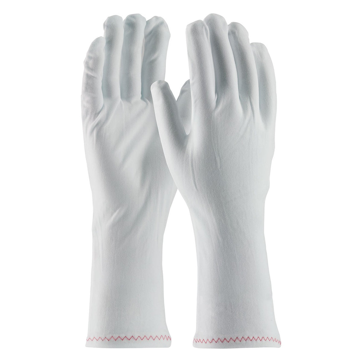 CleanTeam 98-703/12 Stretch Nylon Inspection Glove with Zig-Zag Stitched Rolled Hem - 12"