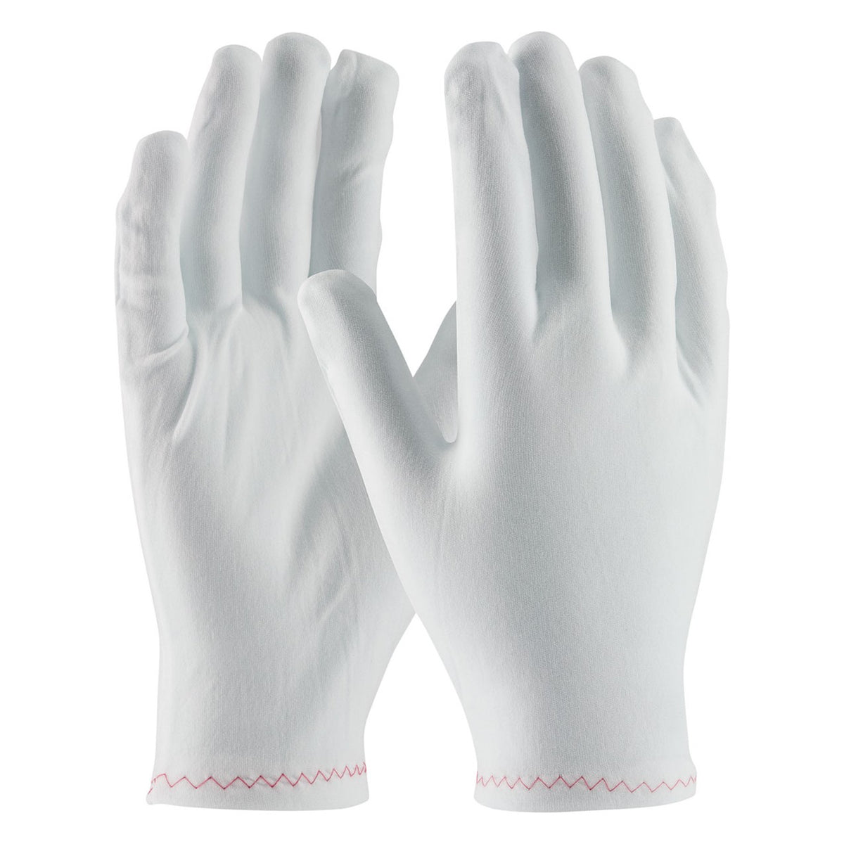 CleanTeam 98-703 Stretch Nylon Inspection Glove with Zig-Zag Stitched Rolled Hem - 9"