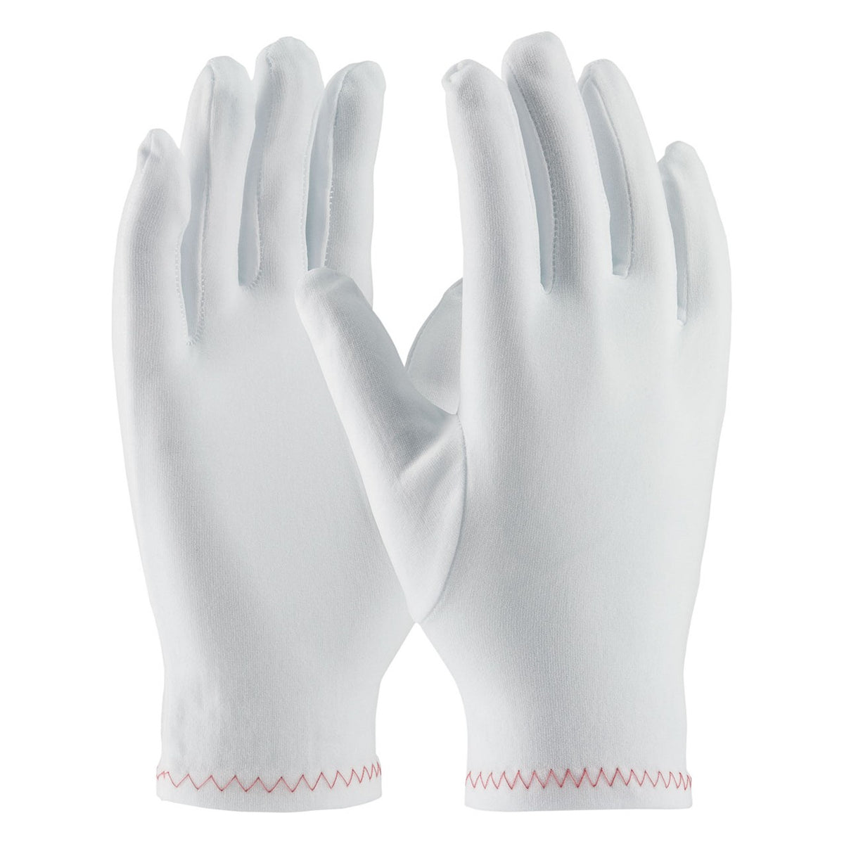 CleanTeam 98-713 Regular Weight Stretch Nylon Inspection Glove with Zig-Zag Stitched Rolled Hem - Full Fashion Pattern