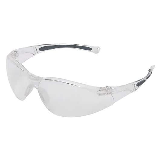 Uvex A805 Rimless Gray Safety Glasses With Clear Anti-Fog Lens
