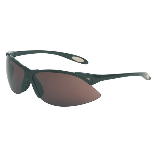 Uvex A903 Semi-Rimless Black Safety Glasses with Gray Lens and Anti-Fog Coating