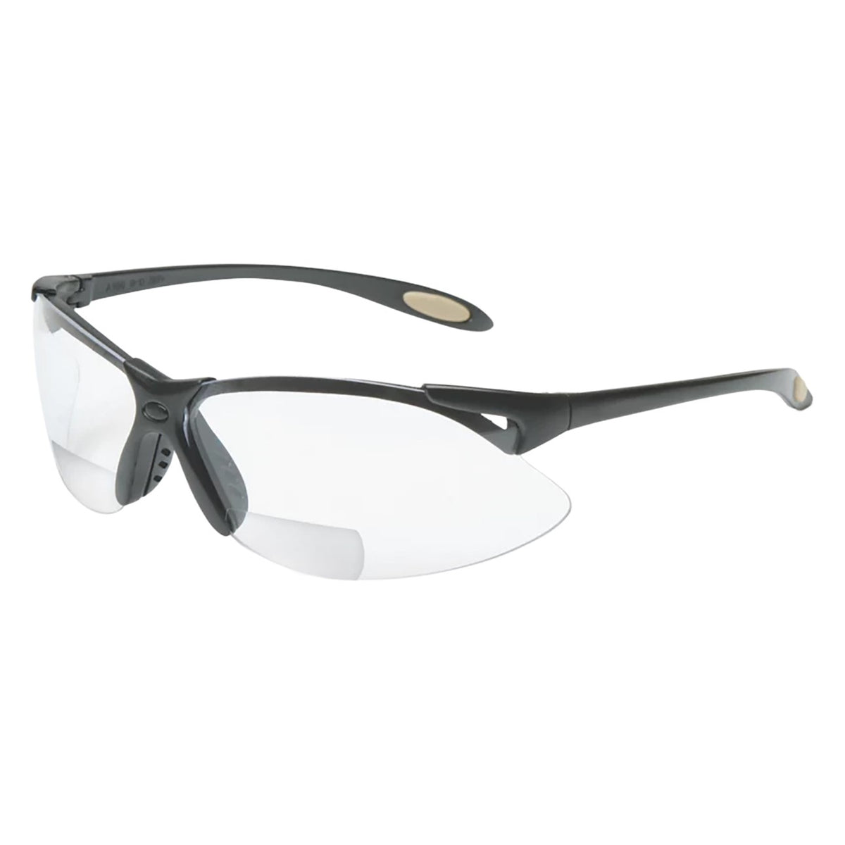 Uvex A950 Semi-Rimless Readers with Black Frame, Clear Lens and Anti-Scratch, Hard Coating - +1.50 Diopter