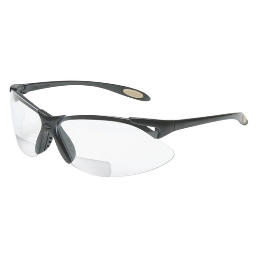 Uvex A950 Semi-Rimless Readers with Black Frame, Clear Lens and Anti-Scratch, Hard Coating - +1.50 Diopter