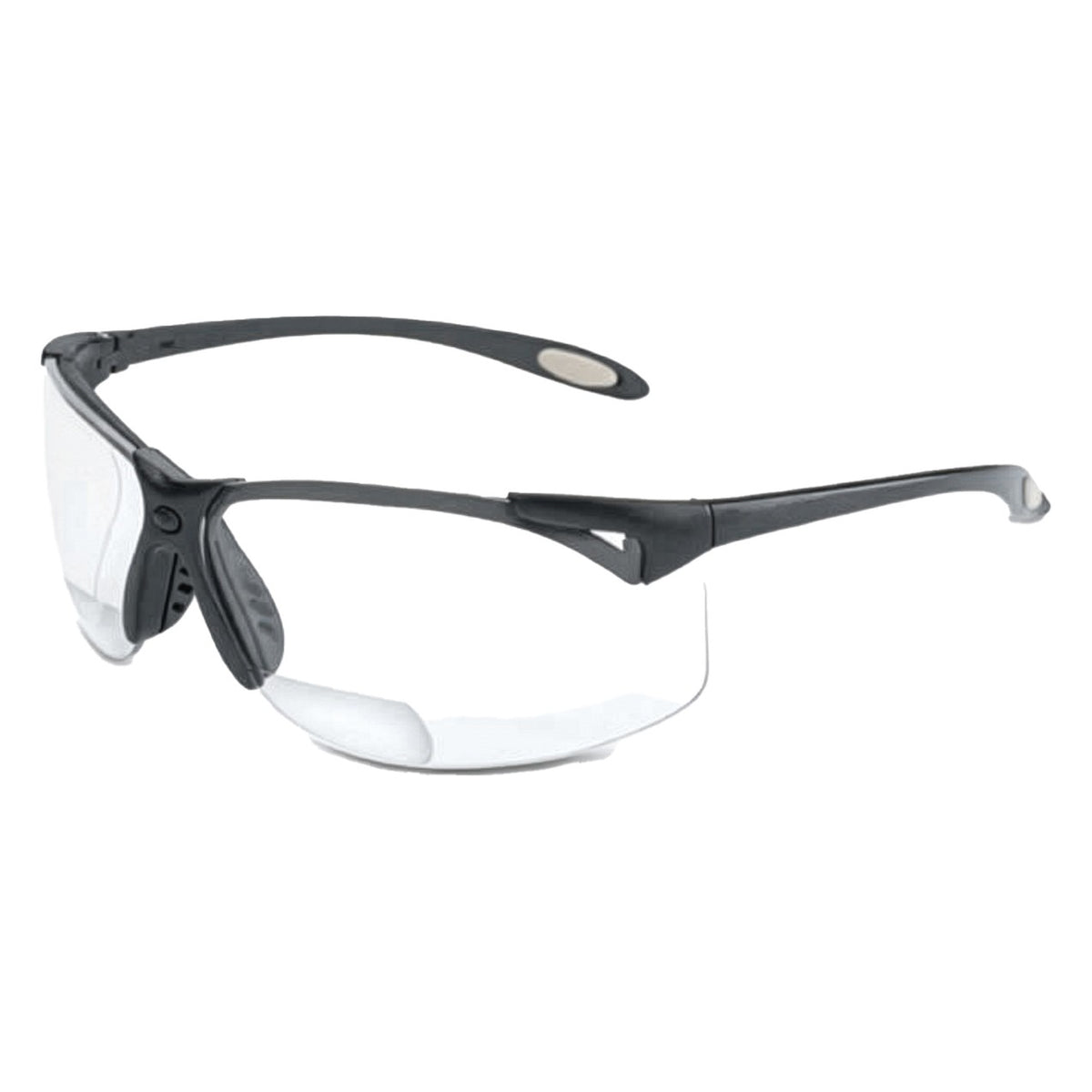 Uvex A962 Semi-Rimless Readers with Black Frame, Gray Lens and Anti-Scratch, Hard Coating - +2.50 Diopter